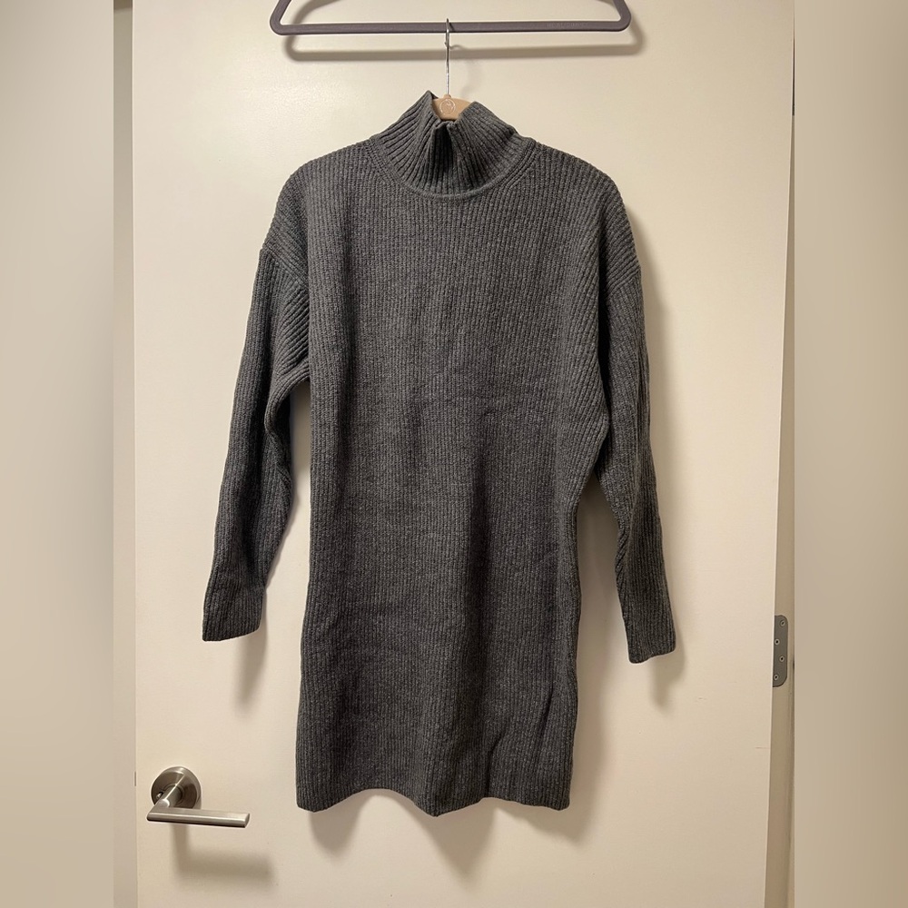 NEW w/ Tag! GAP Charcoal Turtleneck Sweater Dress